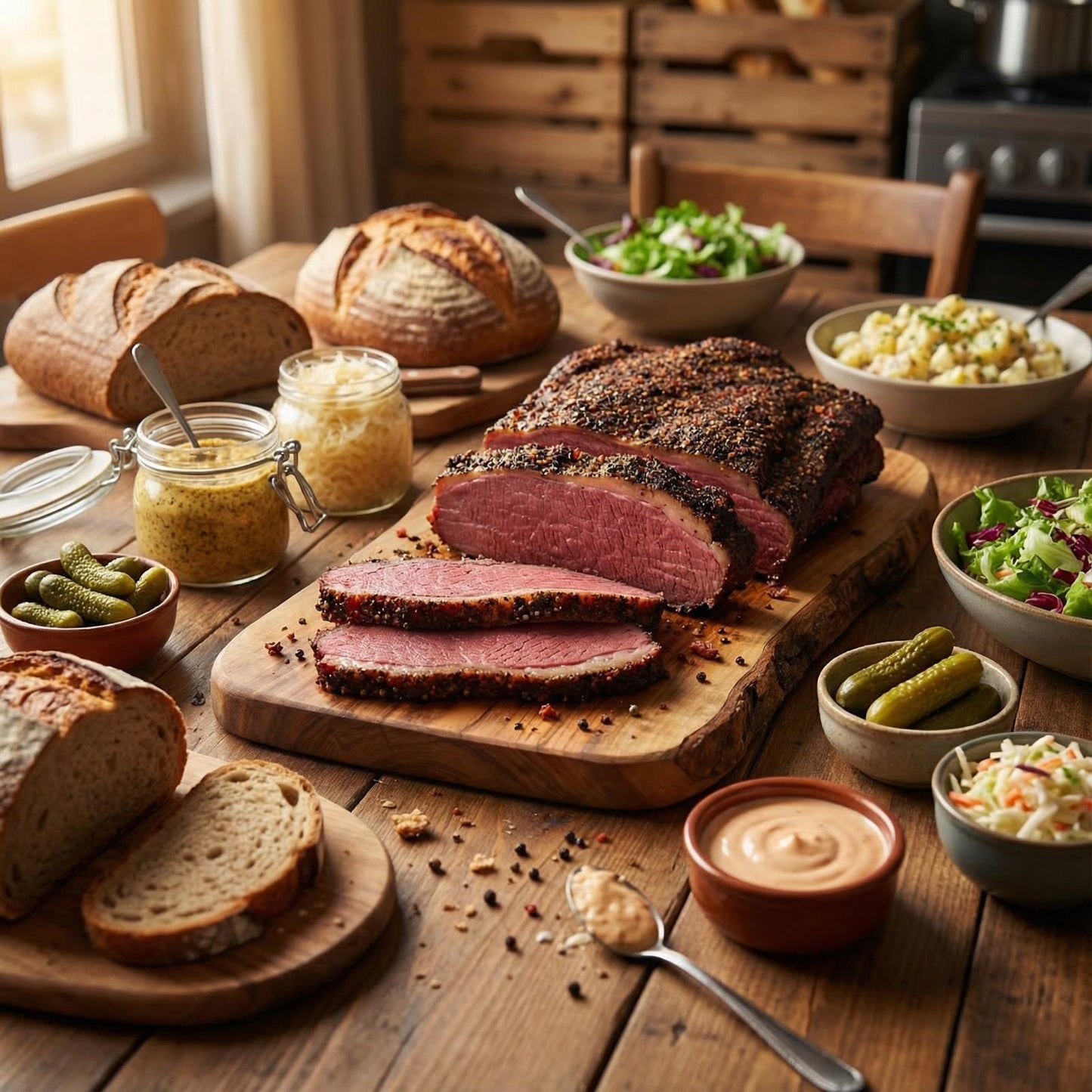 New York Style Gepekelde & Gerookte  Pastrami- 600/800Gr